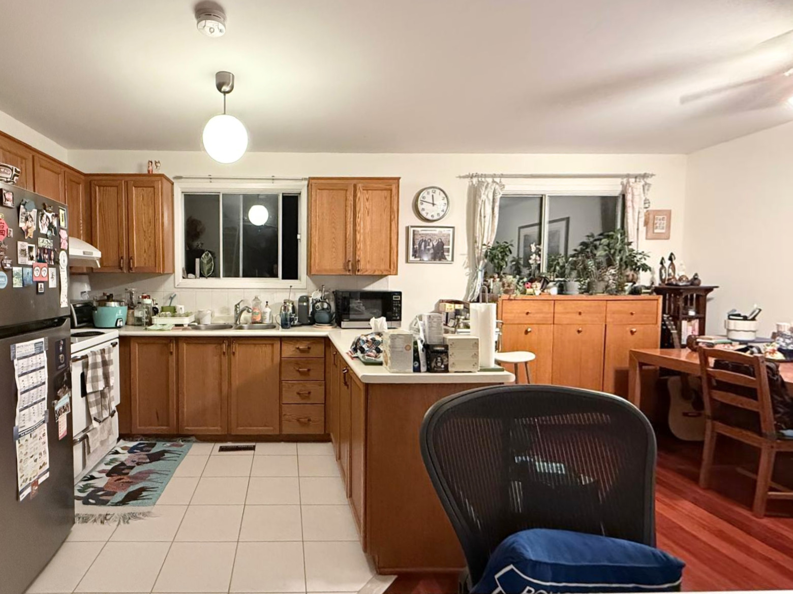 North York kitchen before renovation with dated oak cabinets